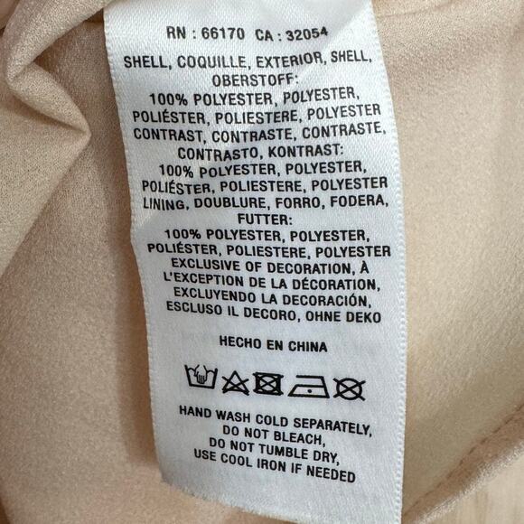 Maeve Anthropologie Tiered Peplum Tank Top Blush Pink Tassel Tie Shoulder Small - Picture 5 of 6